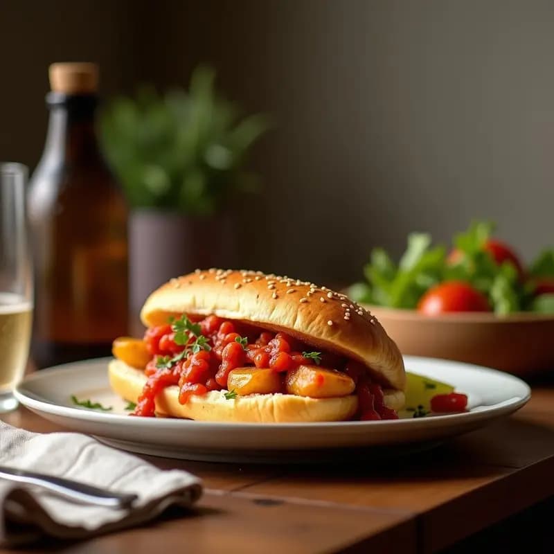 Bocadillo Caliente de Chorizo y Patatas Fritas: Receta Express de Comida Rápida Casera