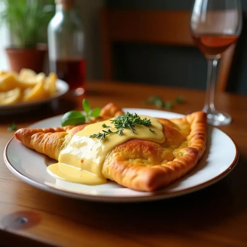 Bocadillo Calzone Frito con Queso Fundido: Receta Rápida y Crujiente para Freír en Casa
