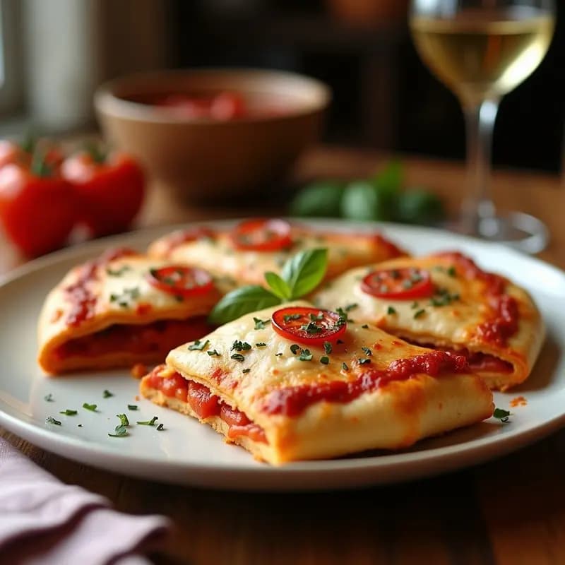Bocadillo Calzone de Pizza Frito: Relleno de Queso y Pepperoni en 15 Minutos