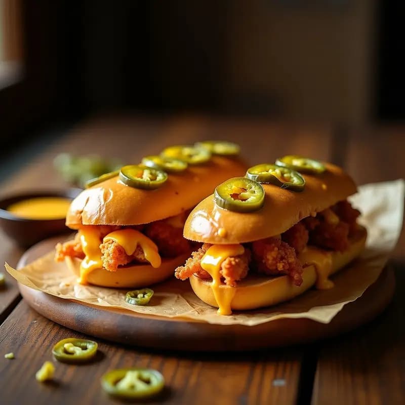 Bocadillo de Chicharrón con Salsa de Queso y Jalapeños: Receta de Sandwich para Valientes