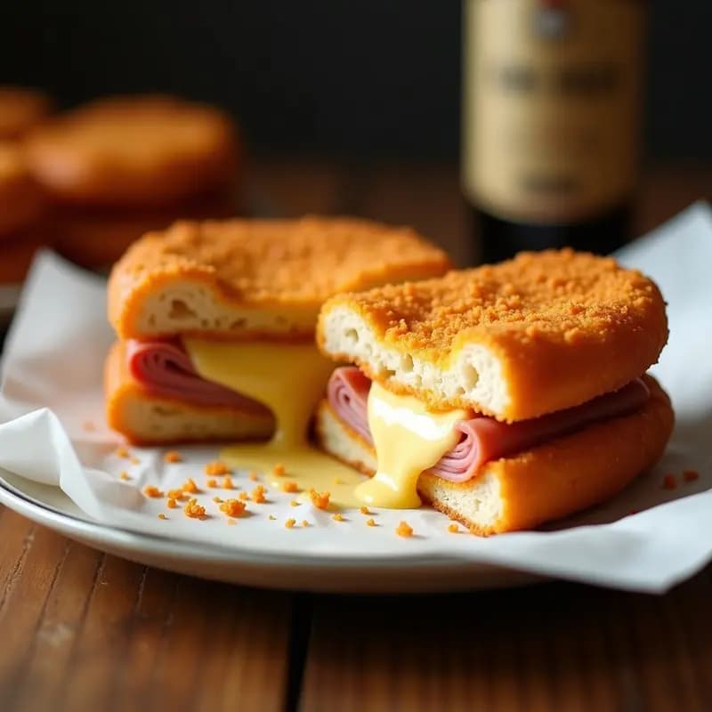 Bocadillo Frito Rebozado: Receta de Jamón York y Queso en 15 Min