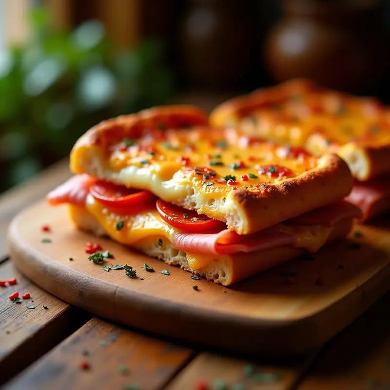 Bocadillo Pizza Crujiente: Receta en Horno para Antojos de Fast Food Casero