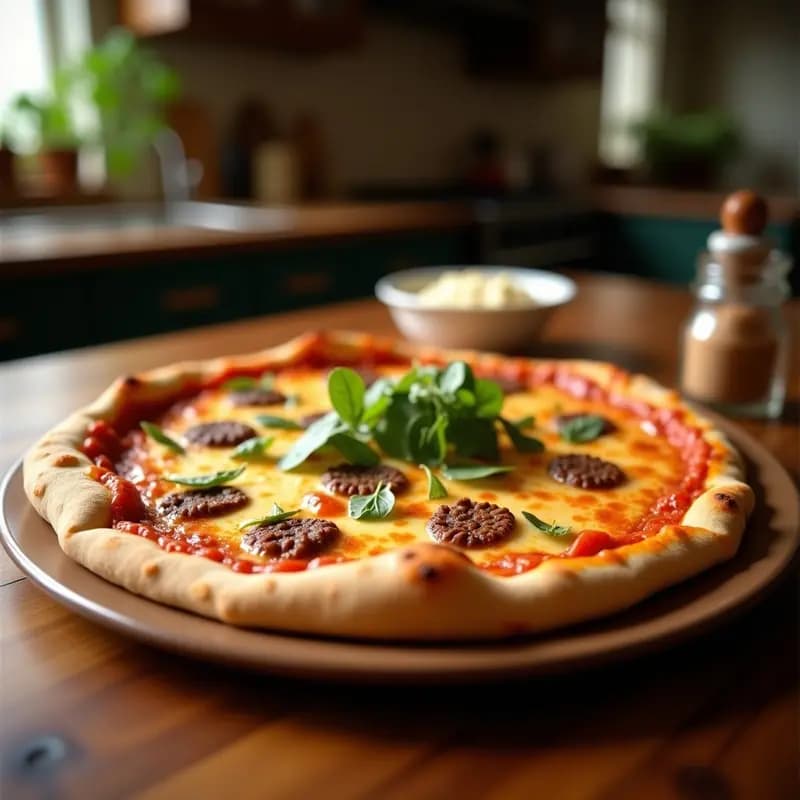 Bocadillo Pizza Hamburguesa con Queso Fundido: Receta Fast Food en 15 Minutos que Triunfa