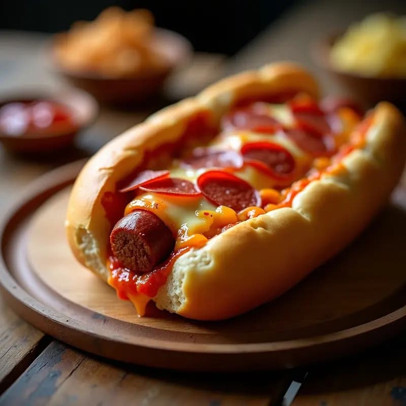 Bocadillo Pizza Hot Dog: Receta de Fusion Fast Food en 15 Minutos