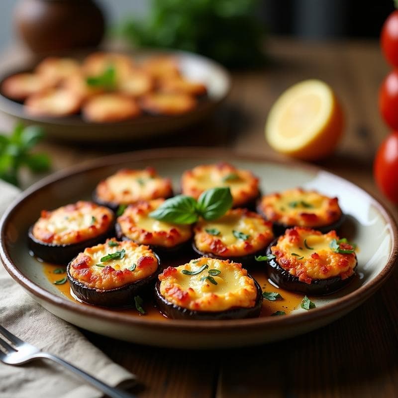 Bocaditos de Berenjena y Queso Feta al Horno: Aperitivo Mediterráneo Crujiente
