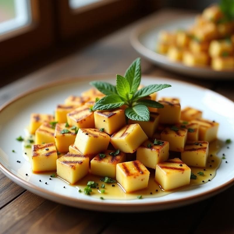 Bocaditos de Queso Halloumi a la Plancha con Miel y Pistachos: Entrante Griego Rápido