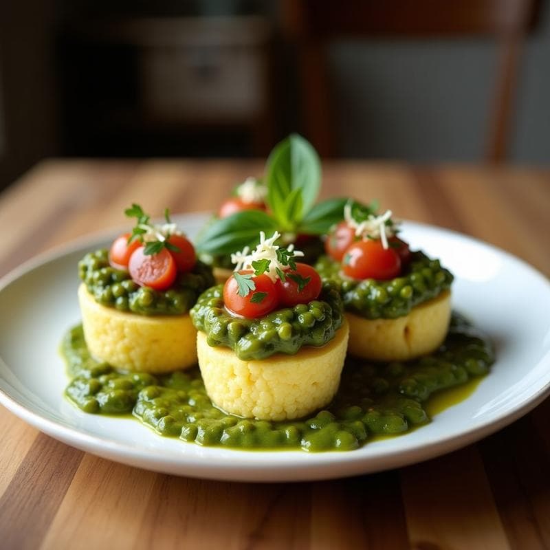 Bocaditos de Polenta y shirtaki al Pesto Rojo: Receta en Airfryer Sin Gluten y Keto