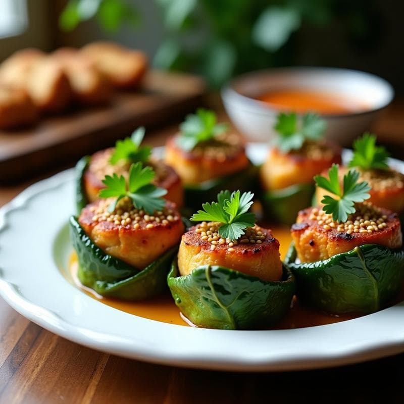 Bocaditos de Pollo al Curry con Envoltura de Col Rizada: Receta Keto en Airfryer y Alta en Proteína