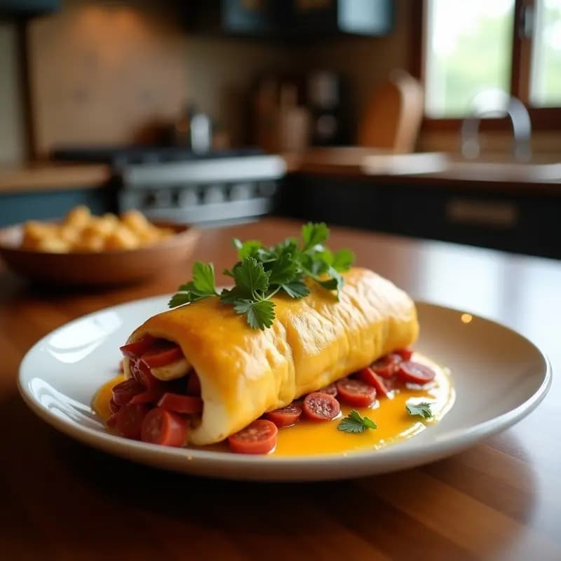 Bocadillo de Crudilla con Queso Fundido y Chorizo: Receta Rápida y Adictiva en 10 Minutos