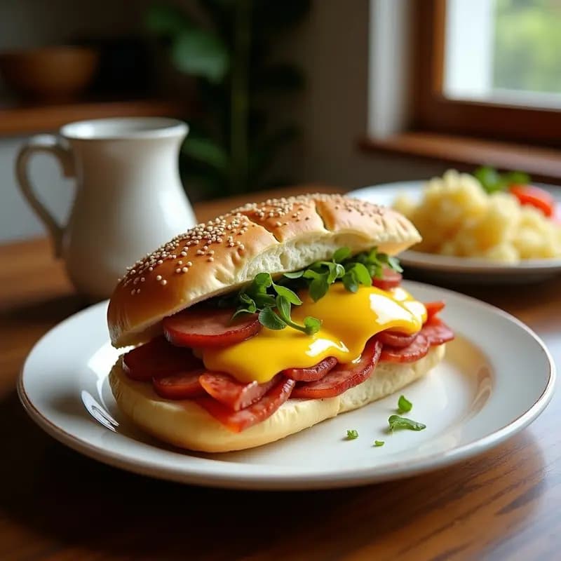 Bocadillo Gigante de Chorizo, Queso Fundido y Huevo: Receta Fast Food Casera en 15 Minutos