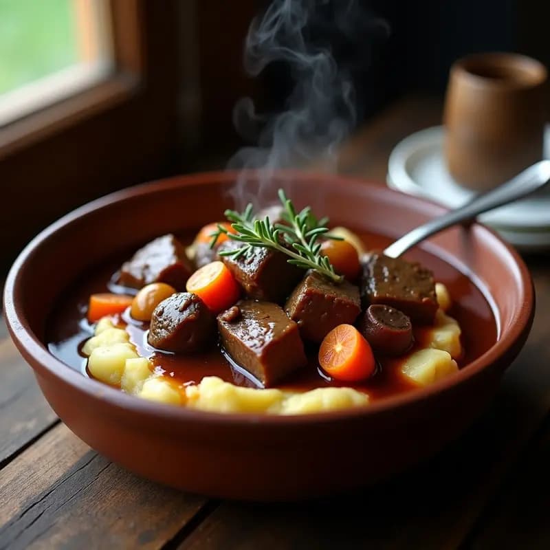 Bœuf Bourguignon con Hongos Shiitake: Estofado Francés en Thermomix con Umami Extra