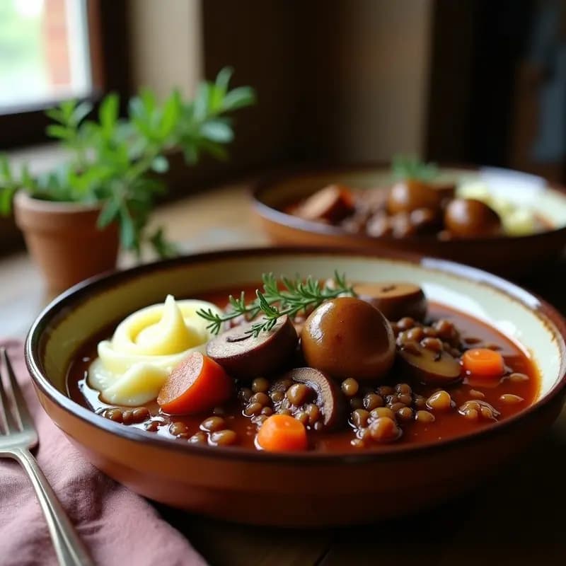 Bœuf Bourguignon Francés con Hongos Portobello: Receta Vegana y Slow Cooker en 4 Horas