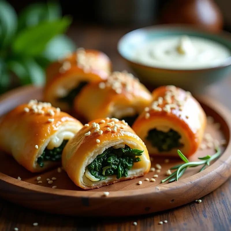 Böhrek de Espinacas y Feta: Strudel Turco Crujiente en Airfryer
