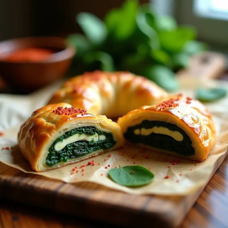 Böhrek de Espinacas y Queso Beyaz: Receta Turca en Hojaldre Casero sin Lactosa