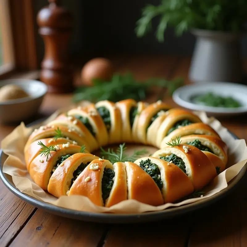 Böhrek de Queso y Espinacas: Entrante Albanés Crujiente y Sin Gluten