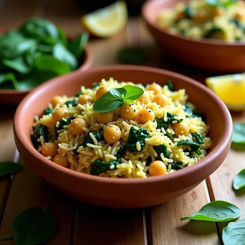 Bohriali Egipcio de Espinacas y Arroz: Receta Vegana en una sola Olla y Rápida