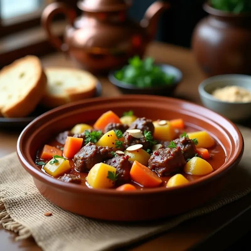 Bohriat de Cordero con Patatas y Especias: Receta Armeniola de Olla Lenta