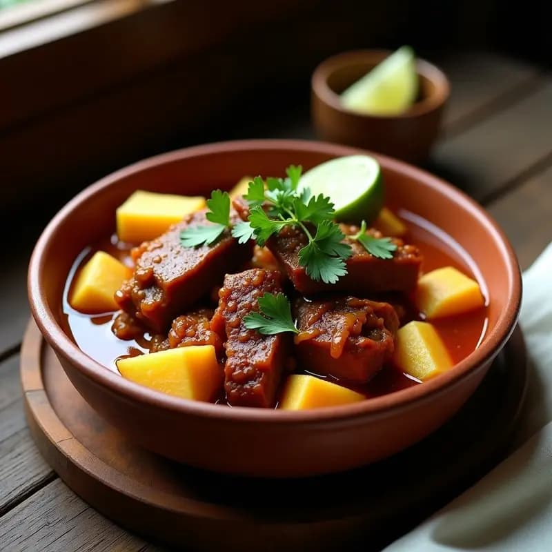 Boi Bumbá de Costillas de Cerdo y Mandioca: Receta Brasileña en Olla Lenta