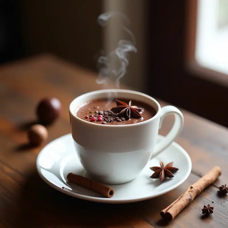 Boire de Chocolat a la Française con Especias: Bebida Caliente Francesa Tradicional y Sin Lactosa