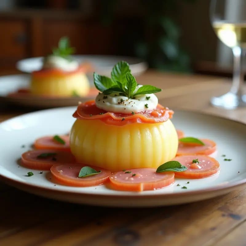 Bola de Melón con Jamón Serrano: Tapa española refrescante y sin gluten