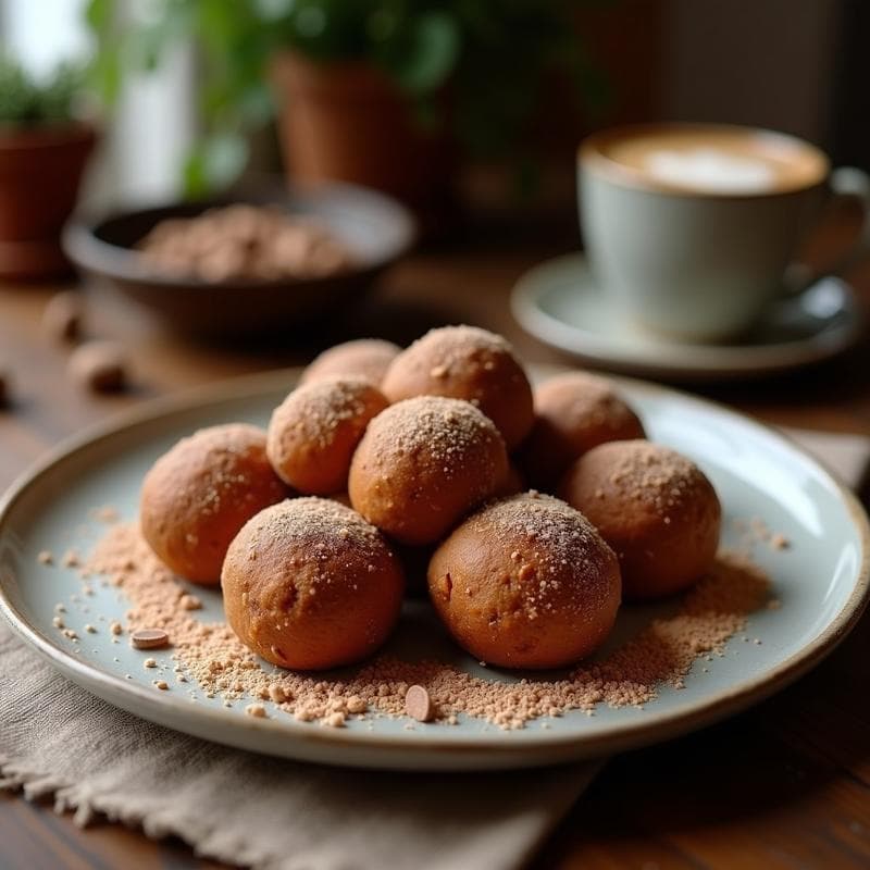 Bolas de Dátiles y Almendras con Cacao en Polvo: Postre Energético Sin Azúcar en 10 Minutos