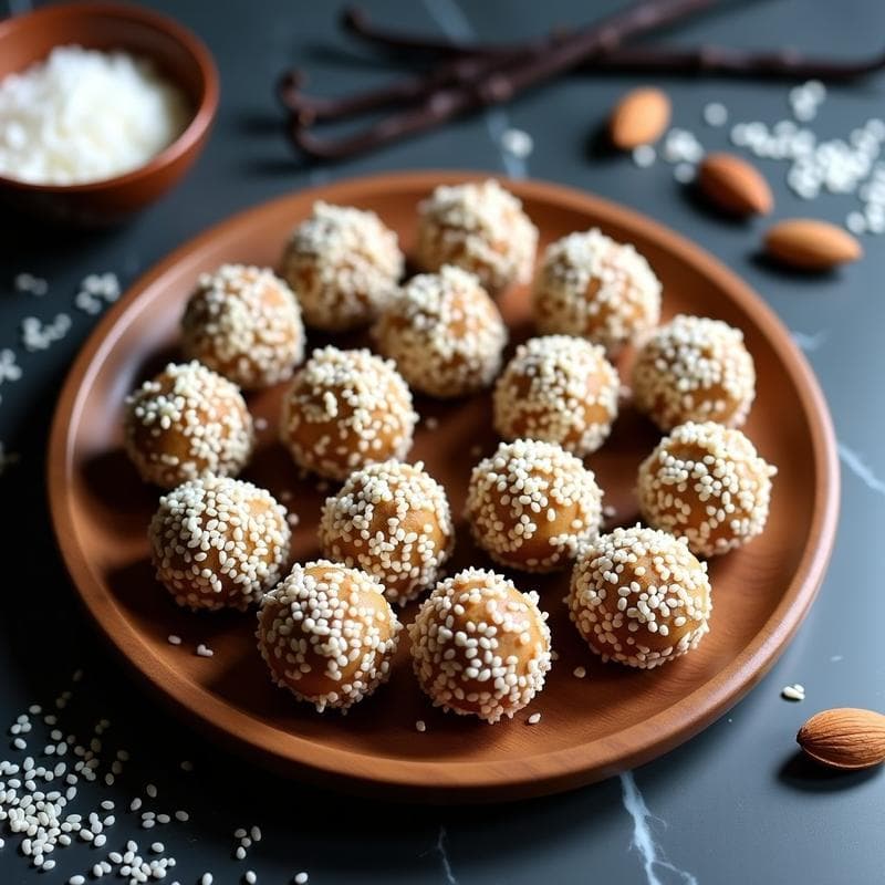 Bolas de Dátiles y Almendras con Esencia de Vainilla: Snack Energético Sin Horno