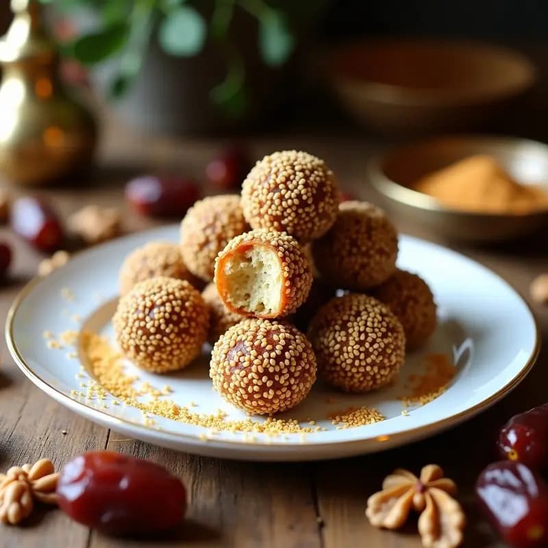 Bolas de Dátiles y Nueces con Especias Marroquíes: Energy Balls Norteafricanos