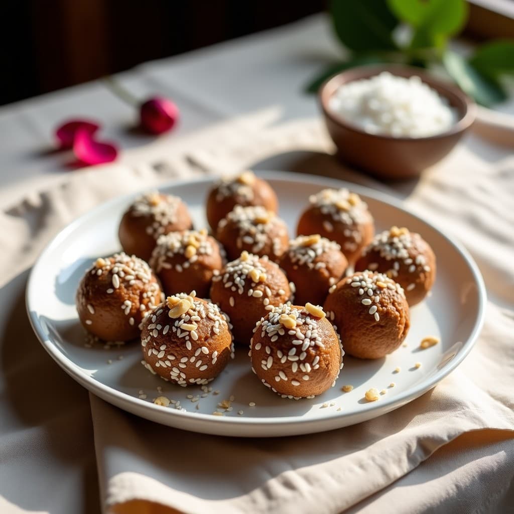 Bolas de Dátiles y Nueces con Esencia de Rosa: Postre Árabe Sin Horno y Sin Azúcar