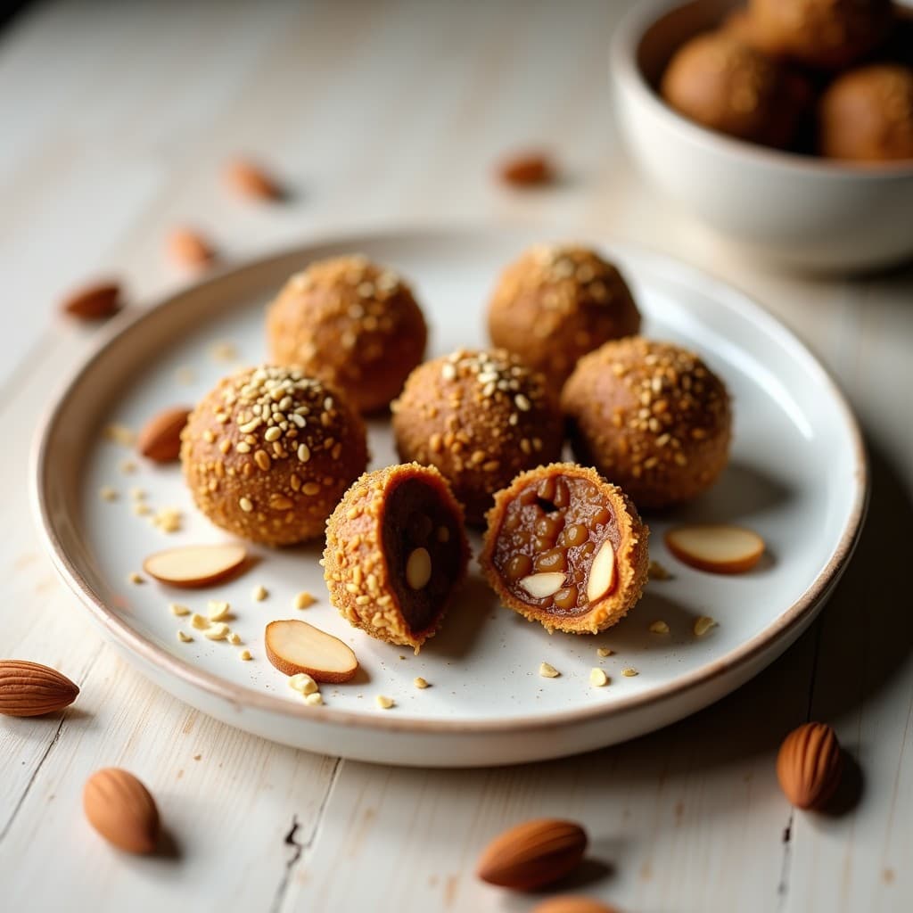 Bolas de Dátiles y Semillas de Loto: Snack Egipcio Sin Azúcar y Crujiente
