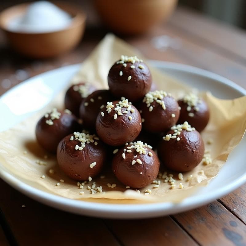 Bolas de Energía de Semillas de Cáñamo y Chocolate 100%: Snack Keto y Sin Horno