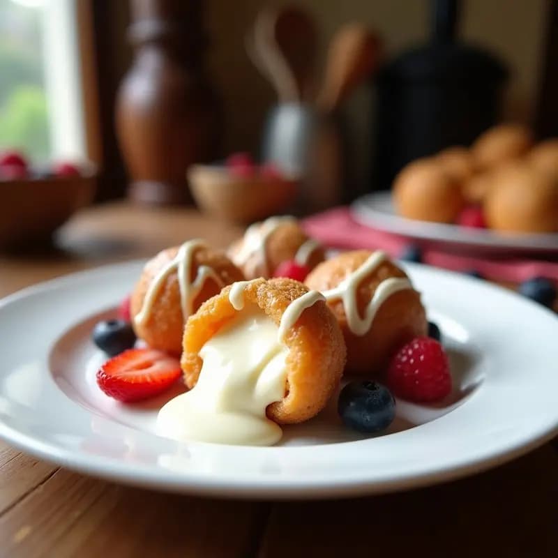 Bolas de Helado Frito con Cobertura de Chocolate Blanco y Frutos Rojos: Contrastes de Temperaturas y Sabores