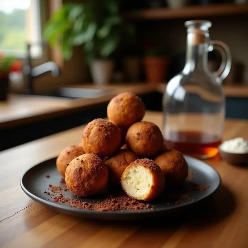 Bolas de Mijo y Dátiles con Cobertura de Chocolate 85%: Postre Energético Sin Harina