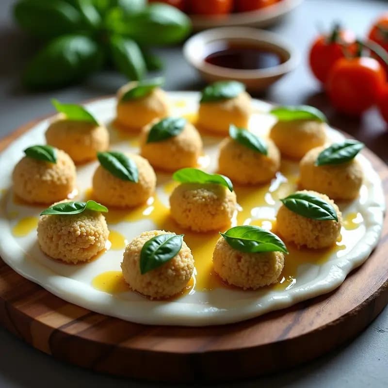 Bolas de Queso y Albahaca con Tomate Seco: Entrante Italiano Sin Cocción y Sin Gluten