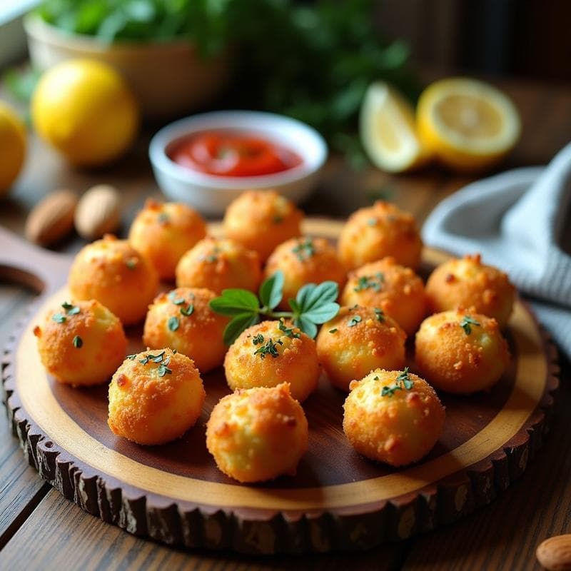 Bolas de Queso de Almendra y Orégano: Aperitivo Italiano Sin Lactosa en Airfryer