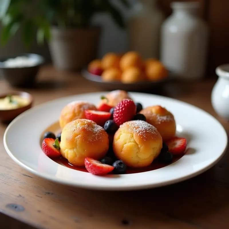Bolas de Queso Frito Rellenas de Mermelada de Frambuesa y Bañadas en Chocolate Blanco: Postre Explosivo