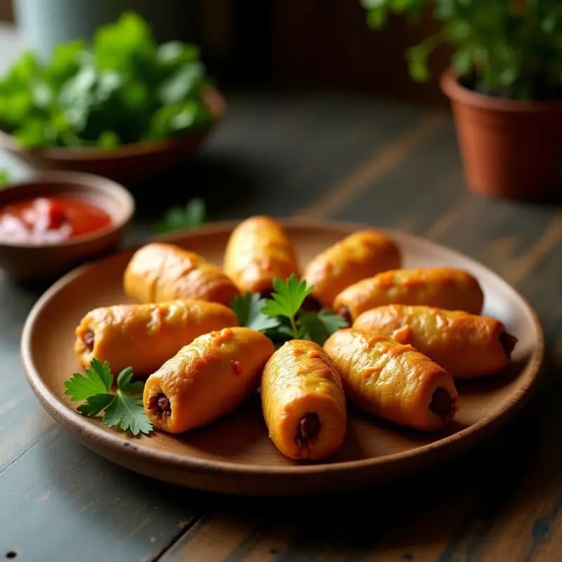 Bolenas de Plátano Macho Rellenas de Carne Mechada: Receta Dominicana en Airfryer