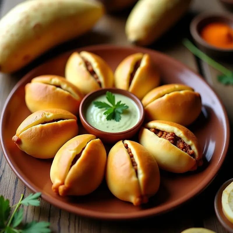 Boli de Yuca Relleno de Carne de Jackfruit: Receta Colombiana Vegana con Salsa de Ajiaco