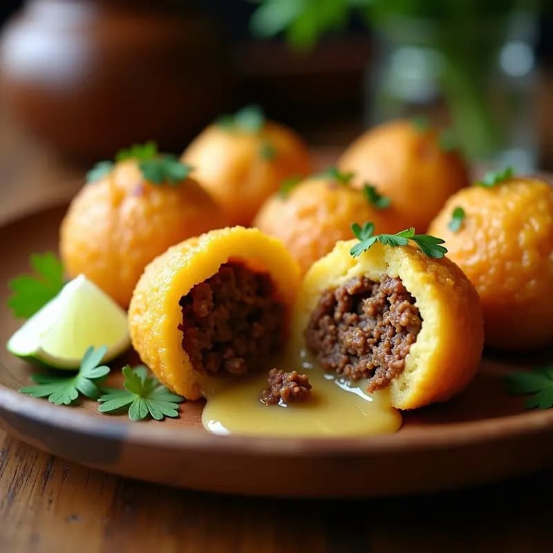 Boli de Yuca Relleno de Carne de Res y Queso: Receta Dominicana en Airfryer