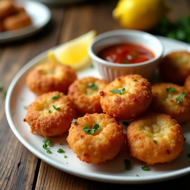 Bolinhas de Bacalhau con Salsa Brava: Aperitivo Portugués Crujiente en Airfryer