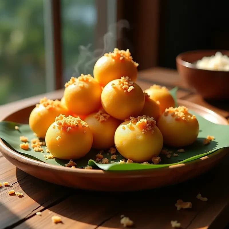 Bolinhas de Estudante con Cocada Queimada: Postre Brasileño Tradicional y Sin Gluten