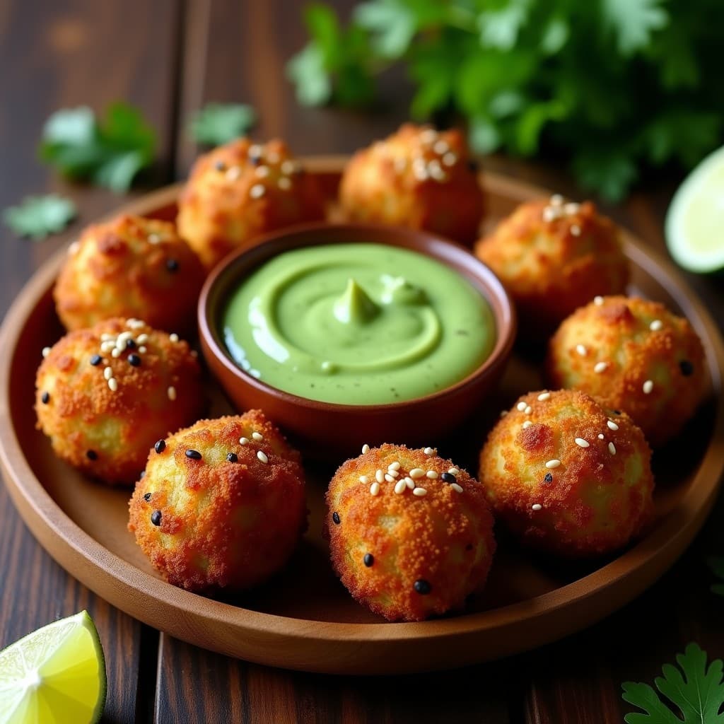 Bolinhas de Feijão Preto com Farinha de Banana: Aperitivo Brasilero Keto en Airfryer