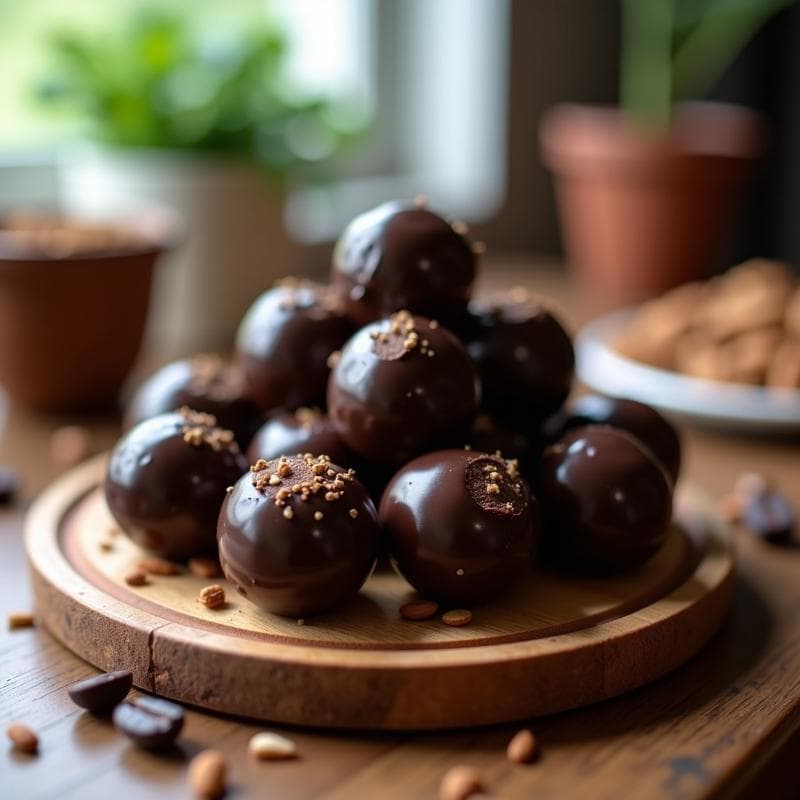 Bolitas de Almendra y Café con Cobertura de Chocolate 85%: Snack Energético Keto en 5 Ingredientes