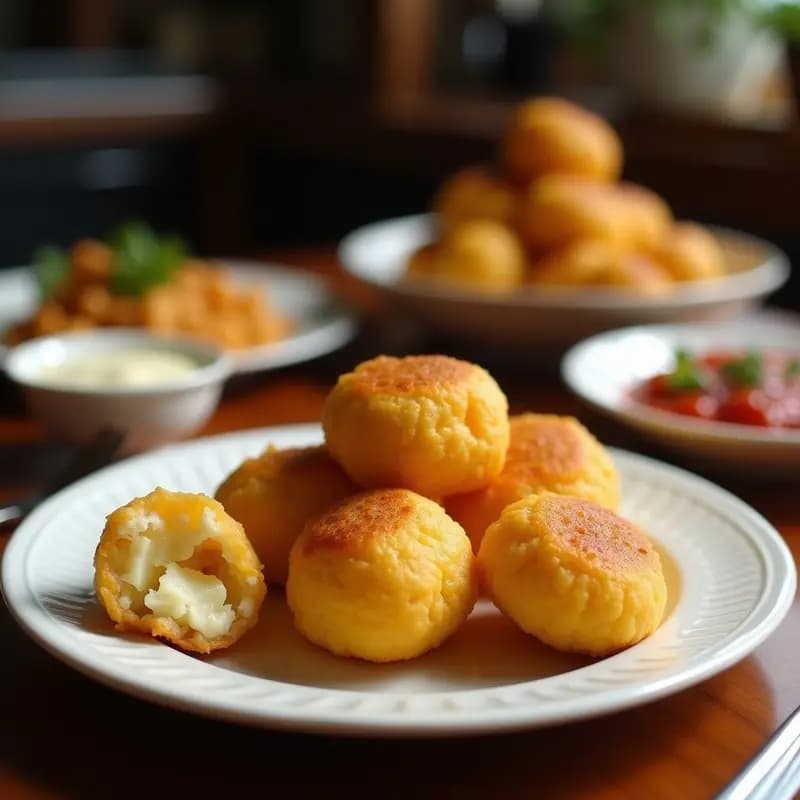 Bolitas de Arroz Fritas con Queso Mozzarella y Albahaca: Receta Italiana en Airfryer