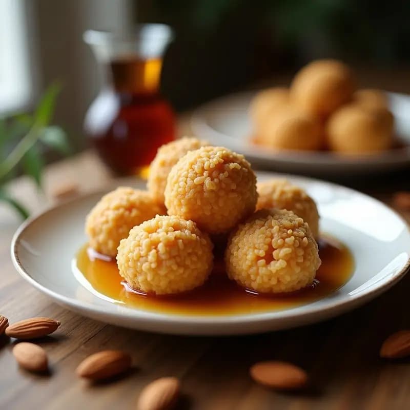 Bolitas de Arroz Inflado y Almendras con Sirope de Arce: Snack Energético Sin Gluten y Sin Horno