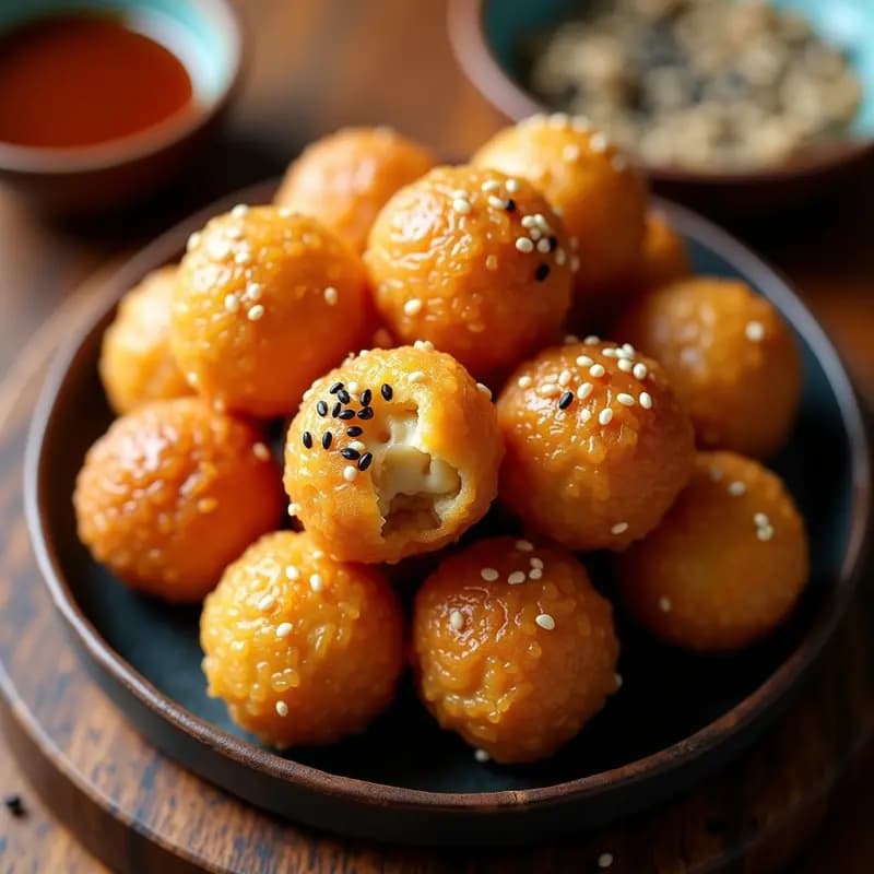 Bolitas de Arroz Inflado con Caramelo de Miso: Snack Japonés Dulce-Salado