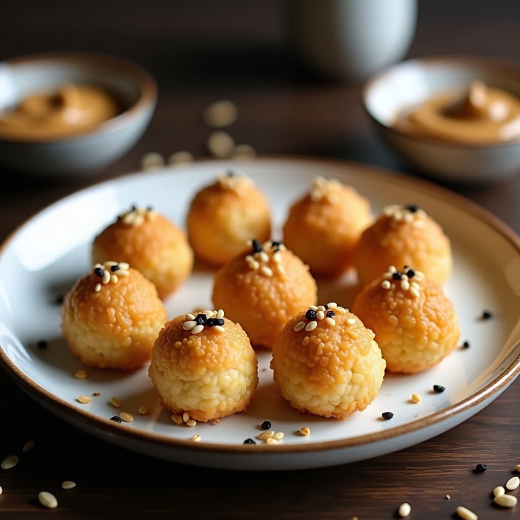 Bolitas de Arroz inflado y Mantequilla de Cacahuete: Snack Coreano Keto y Sin Horno