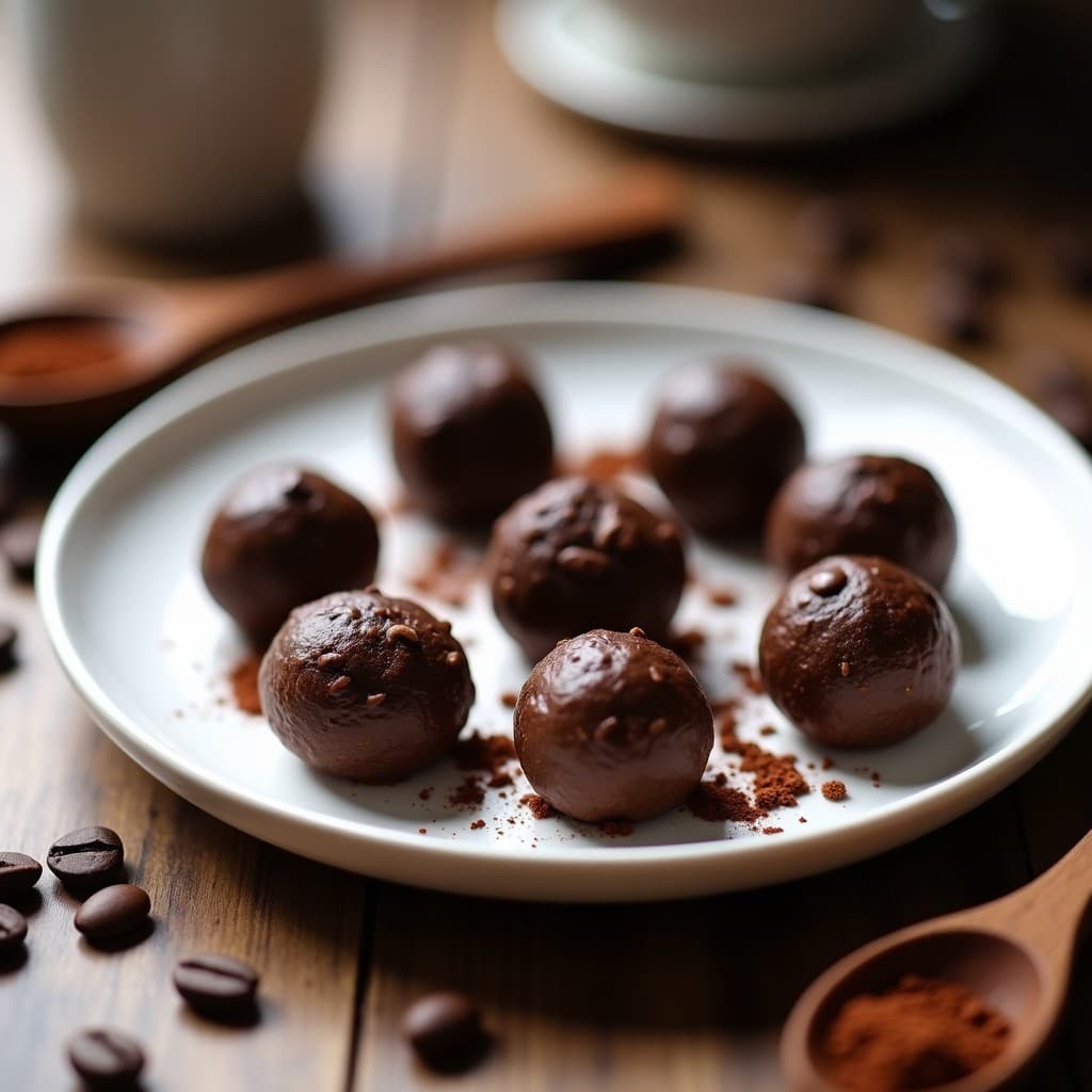 Bolitas de Avena y Cacao con Esencia de Café: Postre Energético Sin Azúcar en 5 Ingredientes