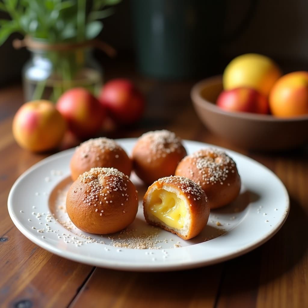 Bolitas de Avena y Cacao con Relleno de Manzana: Snack Saludable Sin Horno en 10 Minutos