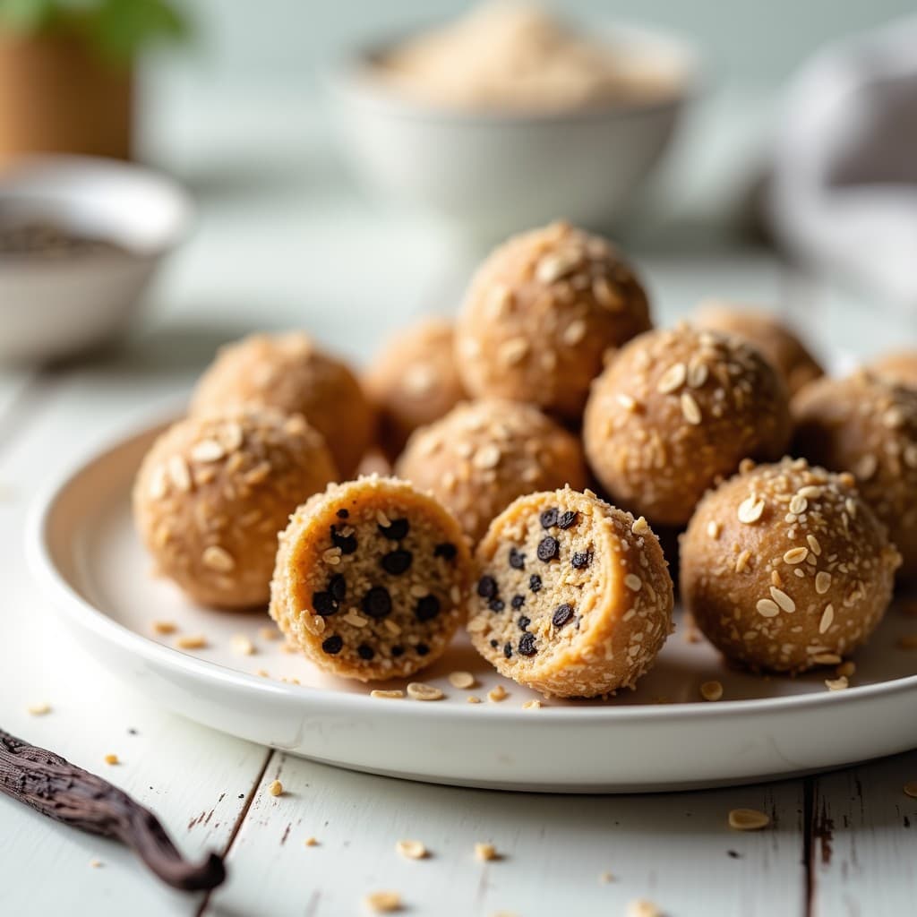 Bolitas de Avena y Proteína de Cáñamo con Esencia de Vainilla: Snack Post-Entreno