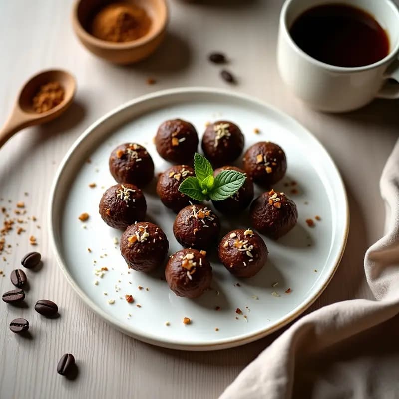 Bolitas de Café y Almendra con Especias de Cardamomo: Postre Árabe Sin Horno en 10 Minutos